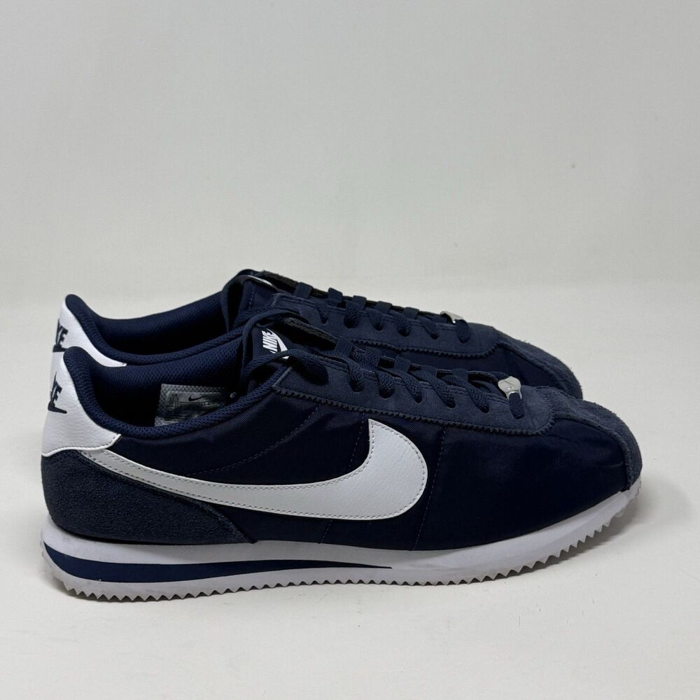 Nike Cortez TXT Shoes Mens 11.5 Navy Blue White Nylon Suede Retro Sneakers 2023